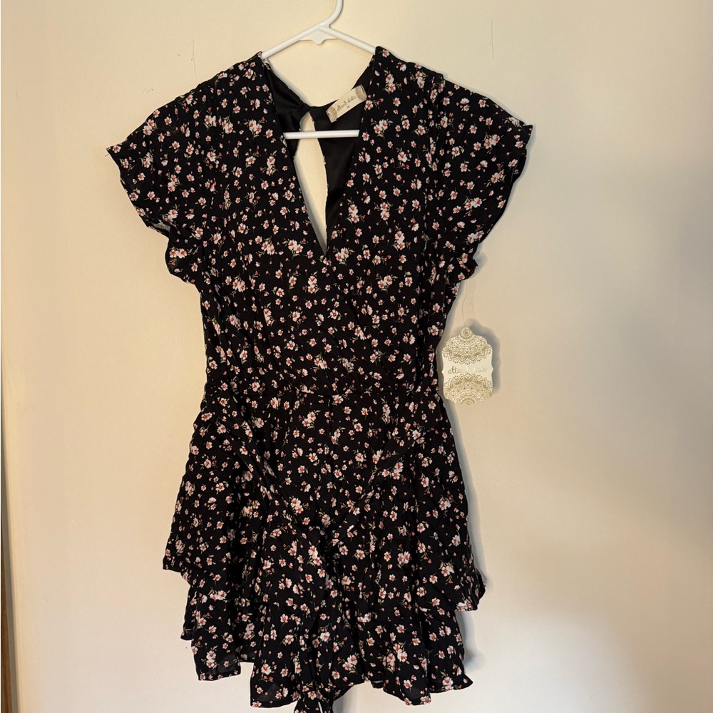 Altar'd State Black Floral Romper